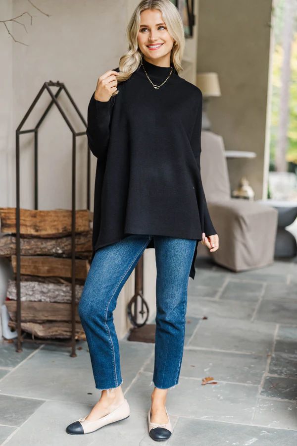 Going With You Black Mock Neck Sweater