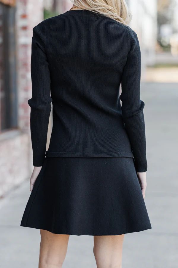 Off To The Hamptons Black Sweater Dress Off To The Hamptons Black Sweater Dress