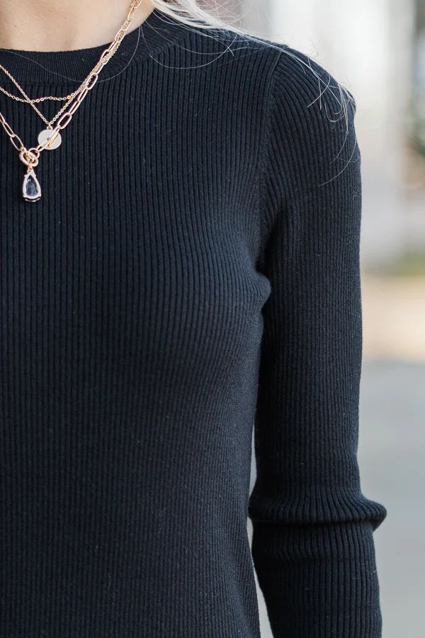 Off To The Hamptons Black Sweater Dress Off To The Hamptons Black Sweater Dress