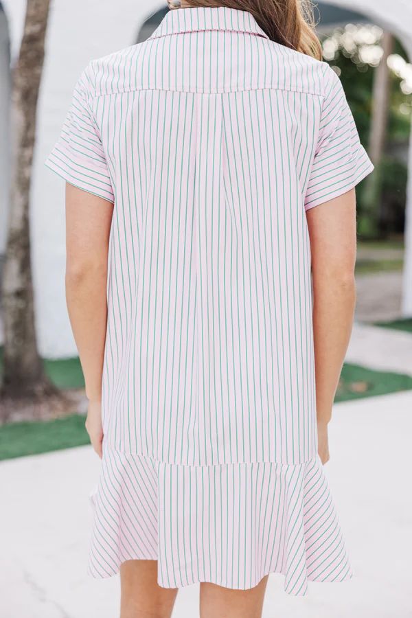 Just A Story Pink Striped Dress