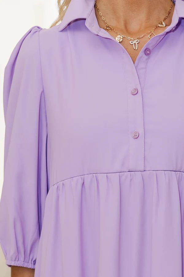 NURSING COLLECTION: Love Found Lavender Tiered Midi Dress