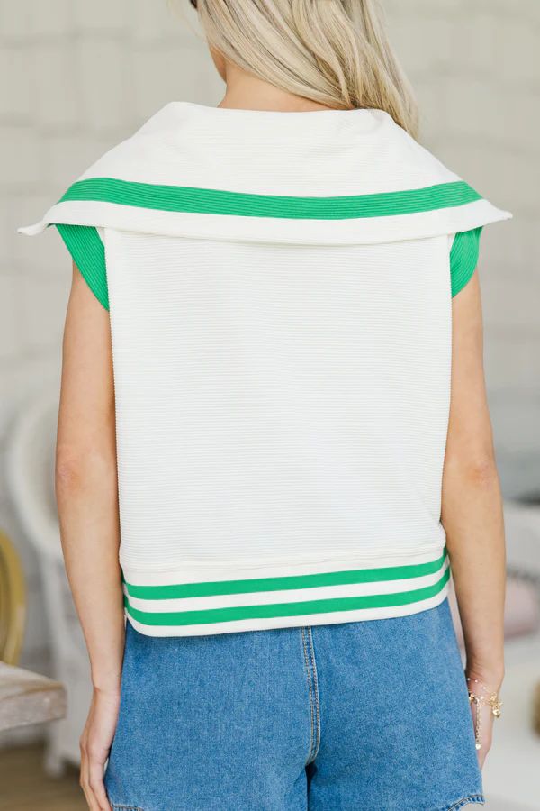 All Is Well Cream Striped Blouse
