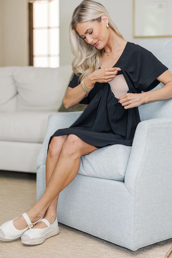 NURSING COLLECTION: Full Of Joy Black Dress NURSING COLLECTION: Full Of Joy Black Dress