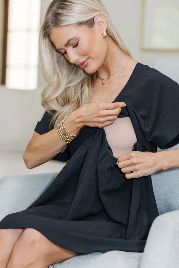 NURSING COLLECTION: Full Of Joy Black Dress NURSING COLLECTION: Full Of Joy Black Dress