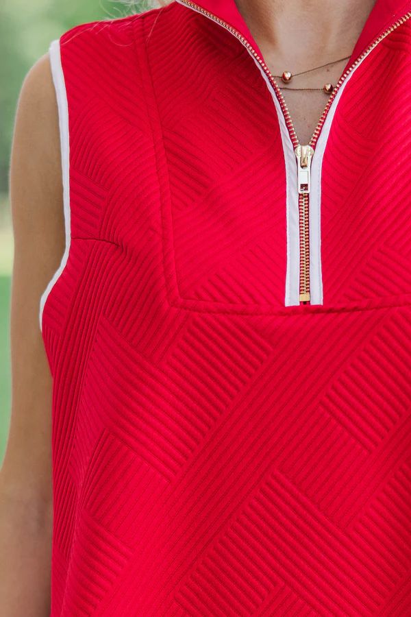Say It All Red Textured Drop Waist Dress Say It All Red Textured Drop Waist Dress