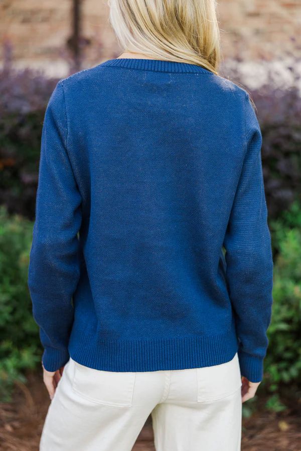 On Your Side Navy Bear Sweater On Your Side Navy Bear Sweater