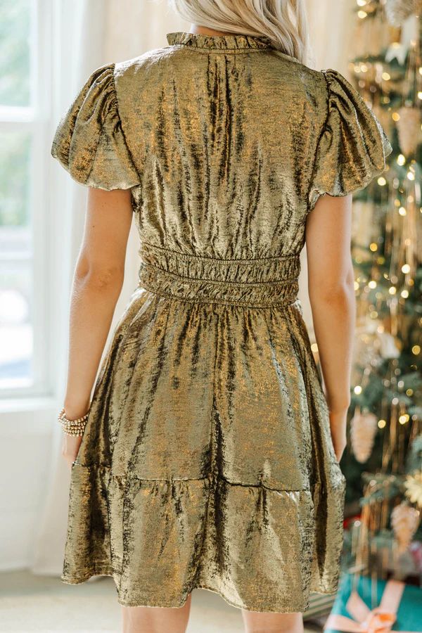 Let’s Get Going Gold Metallic Dress Let’s Get Going Gold Metallic Dress