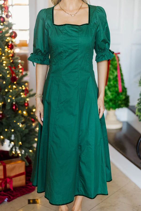 NURSING COLLECTION: Made To Love Emerald Midi Dress NURSING COLLECTION: Made To Love Emerald Midi Dress