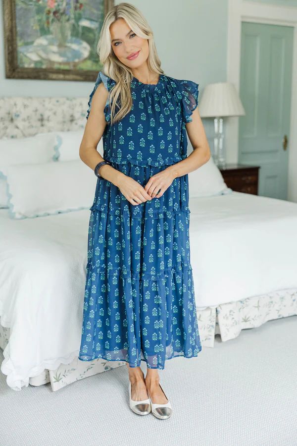 NURSING COLLECTION: What It Means Navy Medallion Dress NURSING COLLECTION: What It Means Navy Medallion Dress