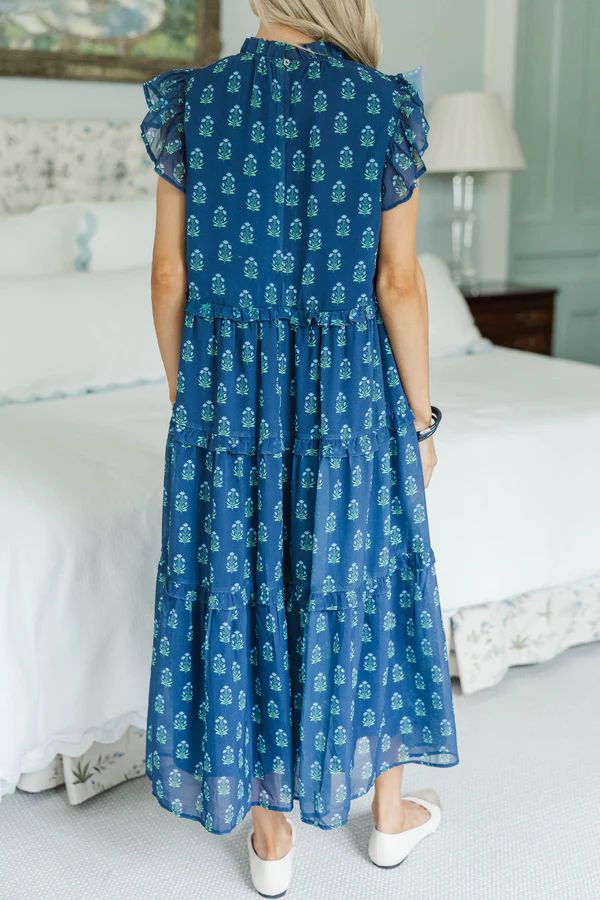 NURSING COLLECTION: What It Means Navy Medallion Dress NURSING COLLECTION: What It Means Navy Medallion Dress