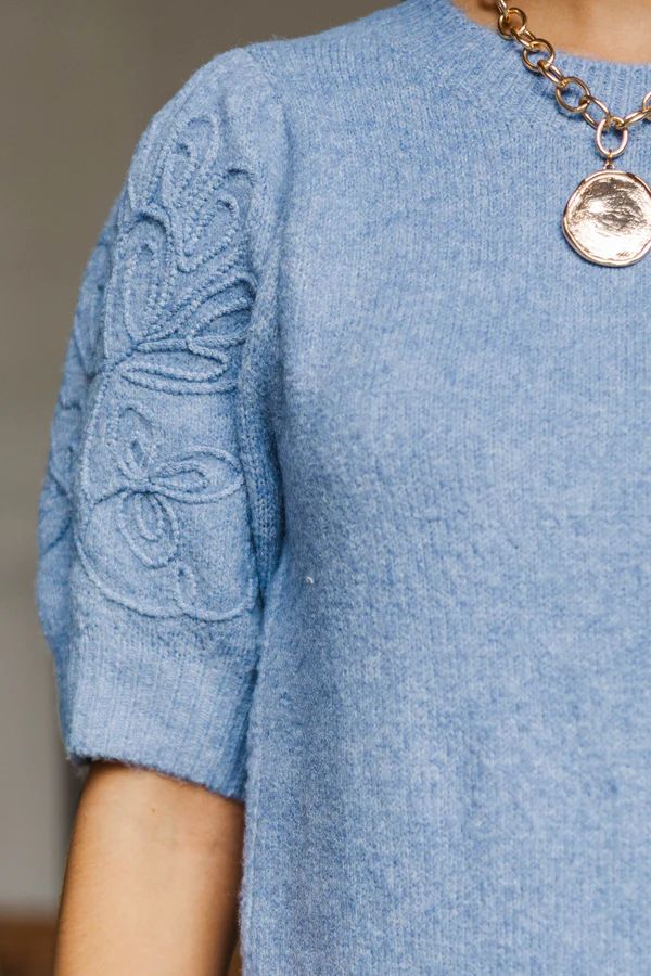 Textured Grace Blue Sweater Textured Grace Blue Sweater
