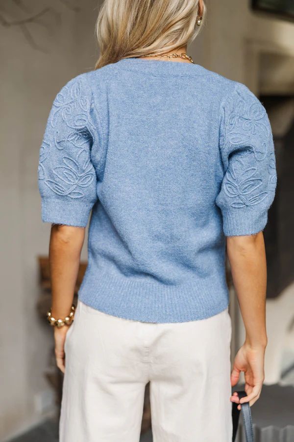 Textured Grace Blue Sweater Textured Grace Blue Sweater