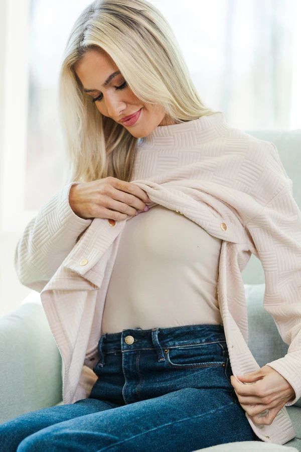 NURSING COLLECTION: Talk About It Cream Textured Tunic