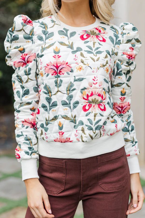 My Own Music Cream Floral Sweater My Own Music Cream Floral Sweater