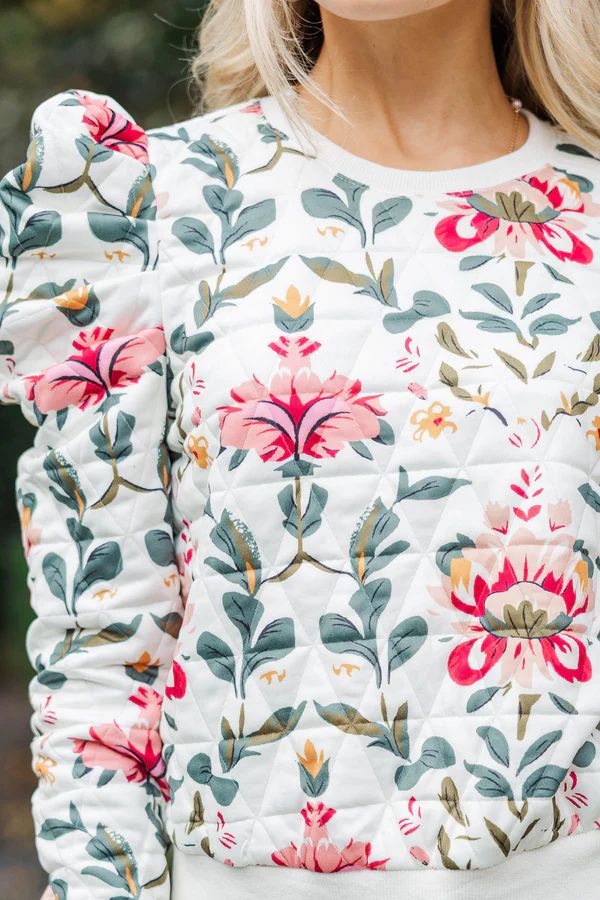 My Own Music Cream Floral Sweater My Own Music Cream Floral Sweater