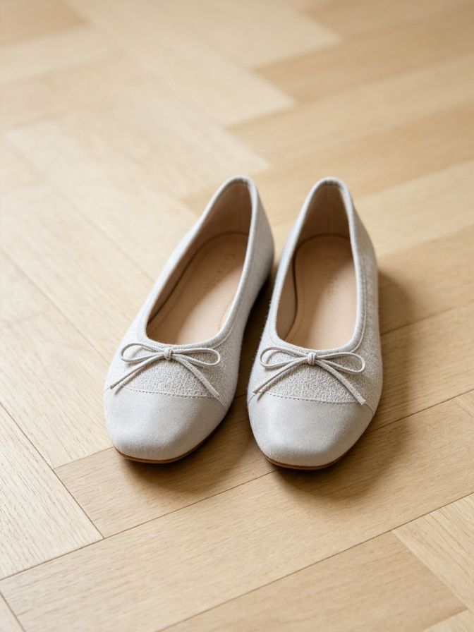 Bow Decor Cap Toe Ballet Flats Bow Decor Cap Toe Ballet Flats