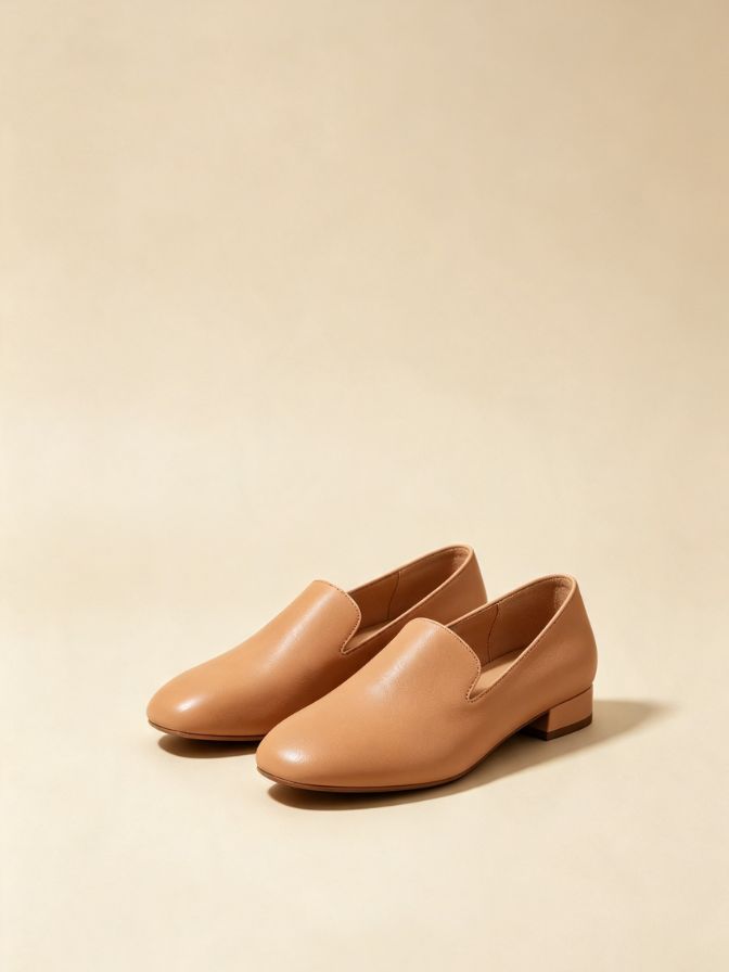 Slip-On Low Heel Loafers Slip-On Low Heel Loafers