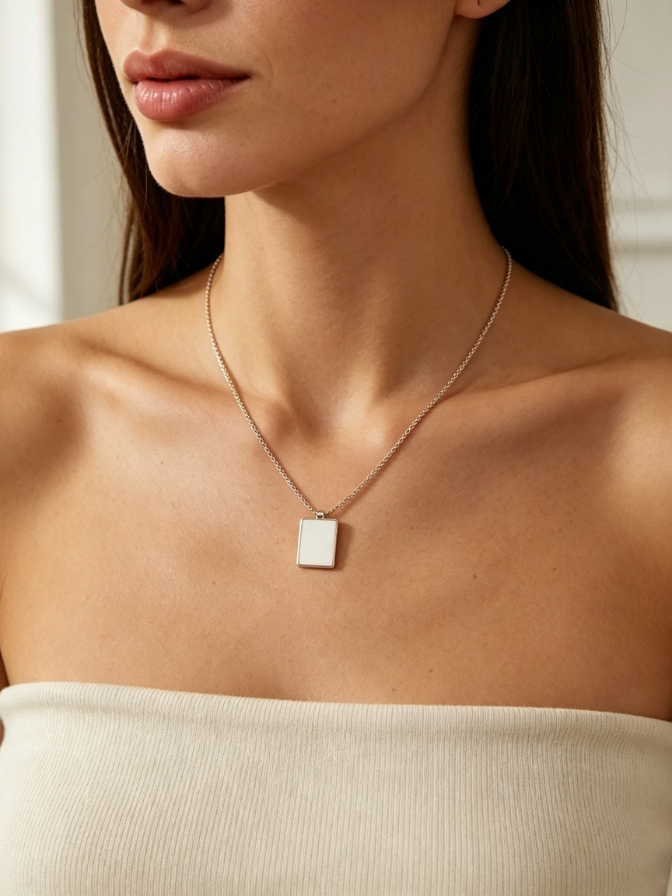 Square Pendant Necklace Square Pendant Necklace
