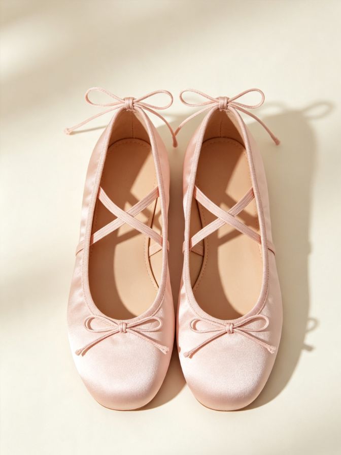 Crisscross Strap Bow Ballet Flats Crisscross Strap Bow Ballet Flats