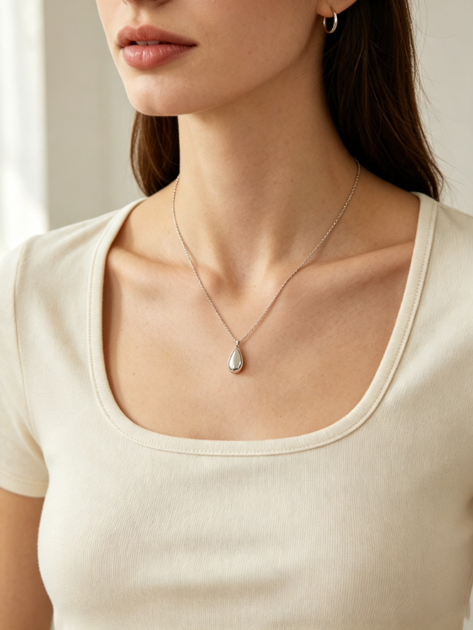 Teardrop Pendant Necklace Teardrop Pendant Necklace