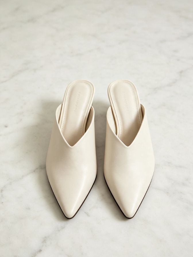 Pointed Toe Slip-On Mules