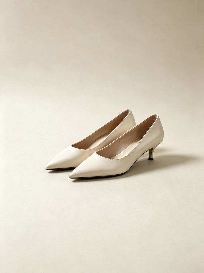 Pointed Toe Kitten Heel Pumps