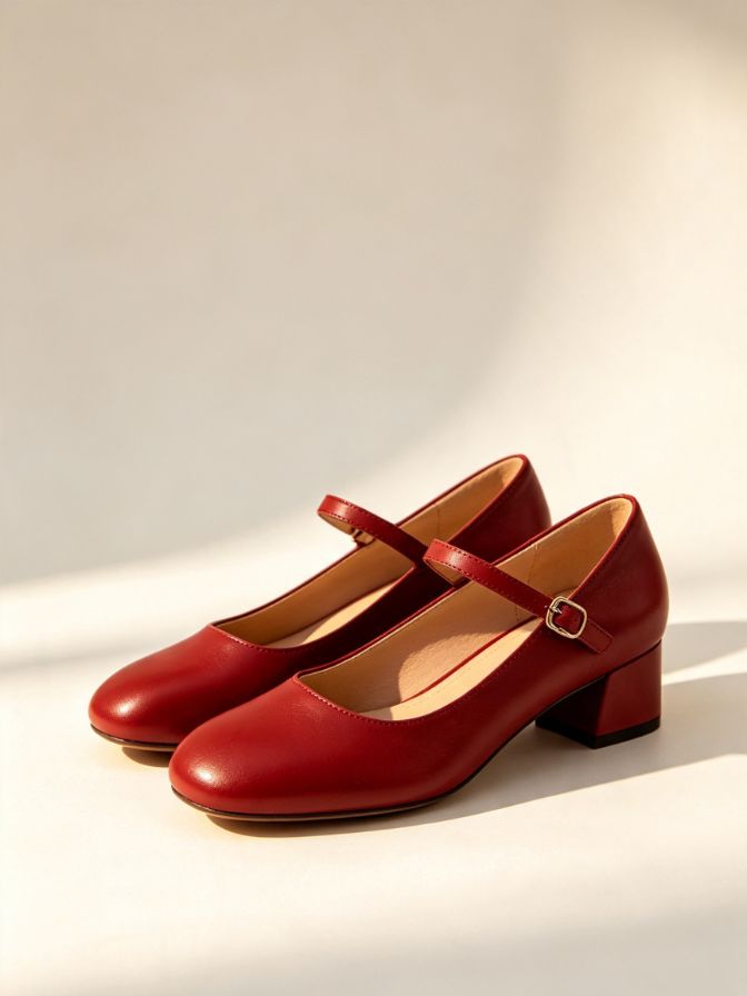 Round Toe Mary Jane Block Heels Round Toe Mary Jane Block Heels
